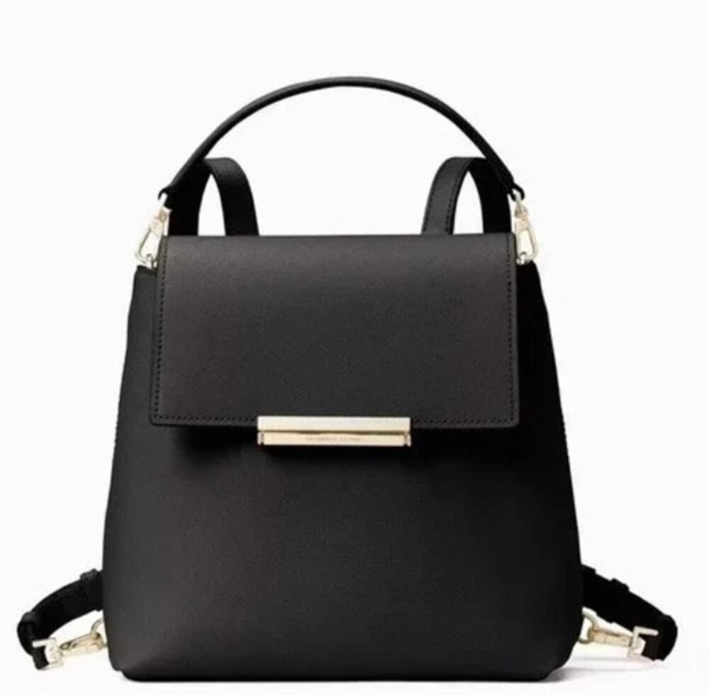 Kate Spade Heritage Maddie Small Convertible Backpack Black NWOT